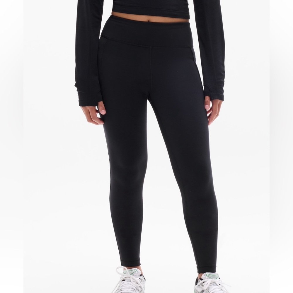 Athleta girl High Rise Stash Your Treasures Black Leggings Size 12/Large